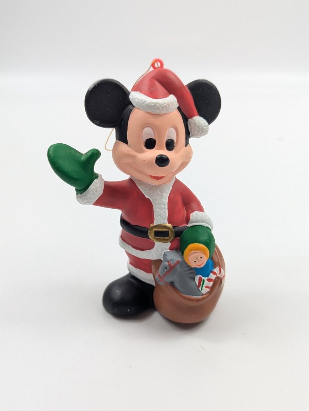 Vintage Mickey Mouse Santa Christmas Ornament The Walt Disney Co